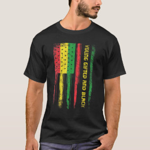 Us Flag Patriotic African American Black History M T-Shirt