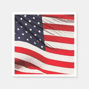 US Flag Patriotic Napkin