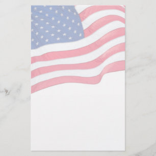 US Flag Patriotic Stationery