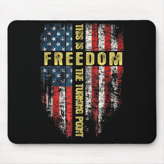 Us Flag Patriotic - This Is The Turning Point Fait Mouse Pad (Front)