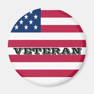 US Flag Patriotic Veteran USA  Magnet