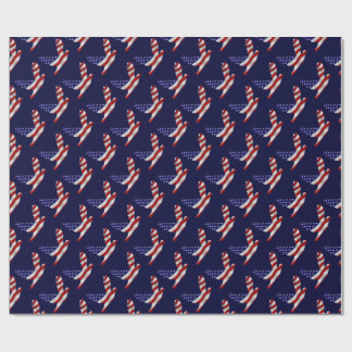 US Flag Peace Dove Wrapping Paper