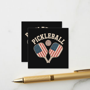 US Flag Pickleball Player Enclosure Card
