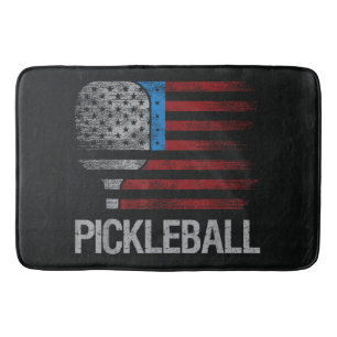 US Flag Pickleball Player Paddleball Lover Bath Mat
