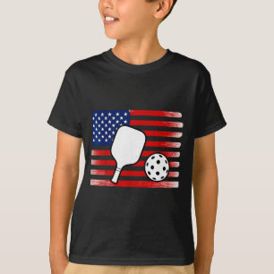Us flag pickleball player paddleball lover T-Shirt