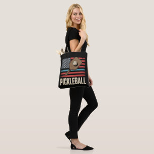 US Flag Pickleball Tote Bag