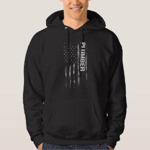 US Flag Plumber American Flag Sayings Hoodie