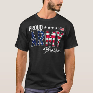US Flag Proud Army Brother Zip  T-Shirt