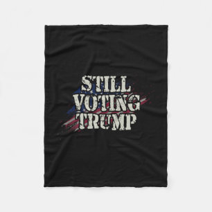 Us Flag Retro Trump Shirt - Voting Convicted Felon Fleece Blanket