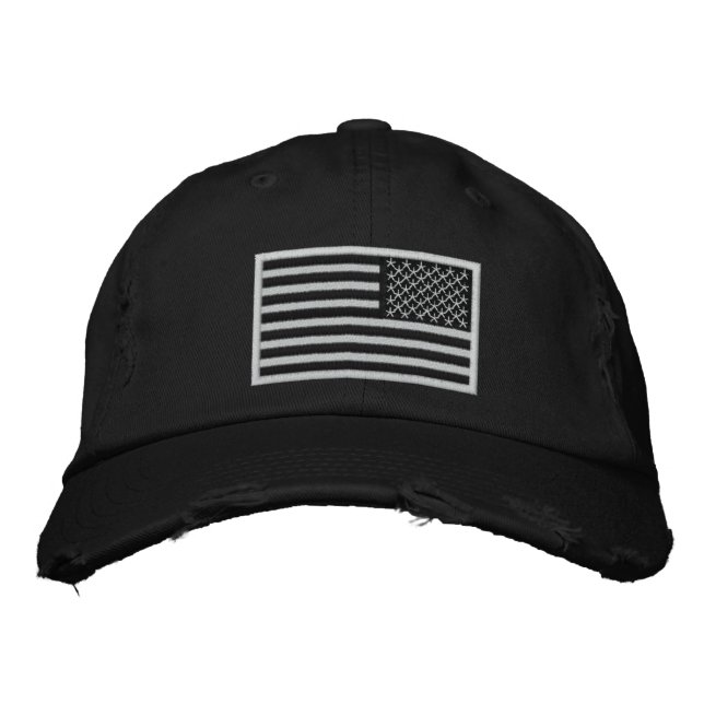 US Flag reversed Embroidered Hat (Front)
