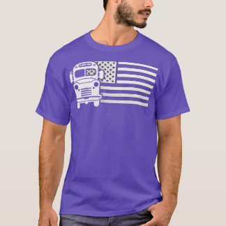 US Flag School Bus Driver Cool Shirt