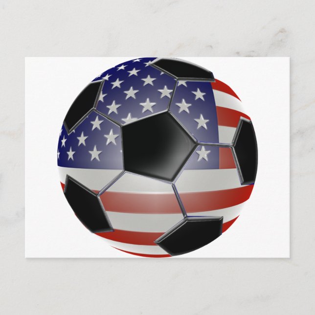 US Flag Soccer Ball Postcard (Front)