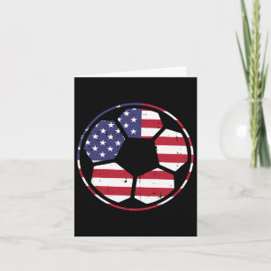 Us Flag Soccer Ll Vintage Footll 4th Of July Patri Card