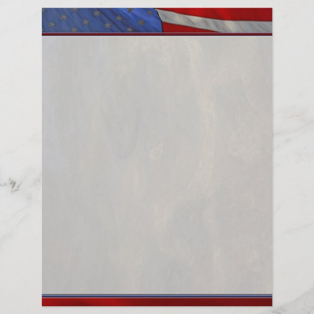US Flag Stationary Letterhead (Front)