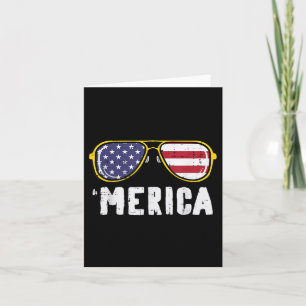 Us Flag Sungl Merica Memorial Day Patriot Men Wome Card