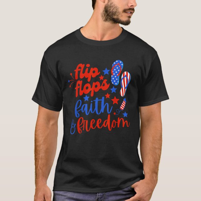 Us Flag  T-Shirt (Front)