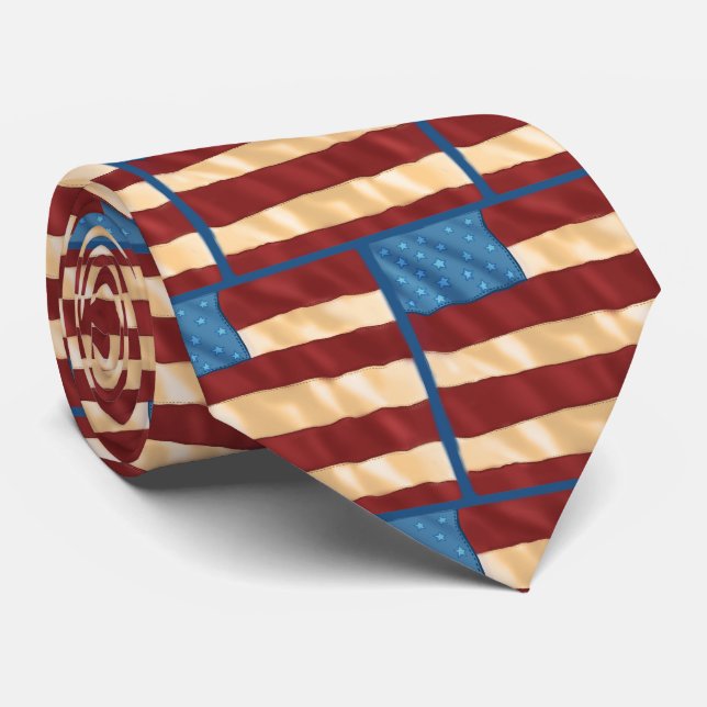 US Flag Tie (Rolled)
