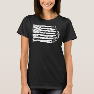 Us Flag Tools Repair Tools Mechanic Carpenter Amer T-Shirt