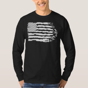 Us Flag Tools Repair Tools Mechanic Carpenter Amer T-Shirt