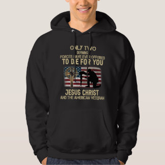 US Flag Two Forces Died For You Jesus Christ Hoodie
