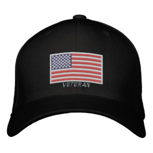 US Flag - Veteran - Worthy To Wear Embroidered Hat