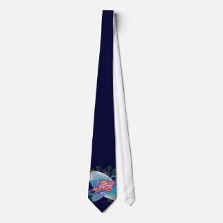 US Flag w/ Fireworks Tie