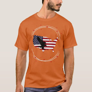 US Flag With Eagle Silhouette 3 T-Shirt