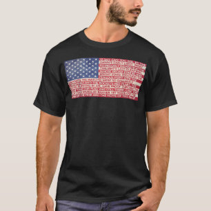 Us Flag With The National Anthem 'the T-Shirt