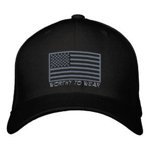 US Flag - Worthy To Wear Embroidered Hat
