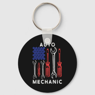 US Flag Wrench Screwdriver Workshop Mechanic Gift Key Ring