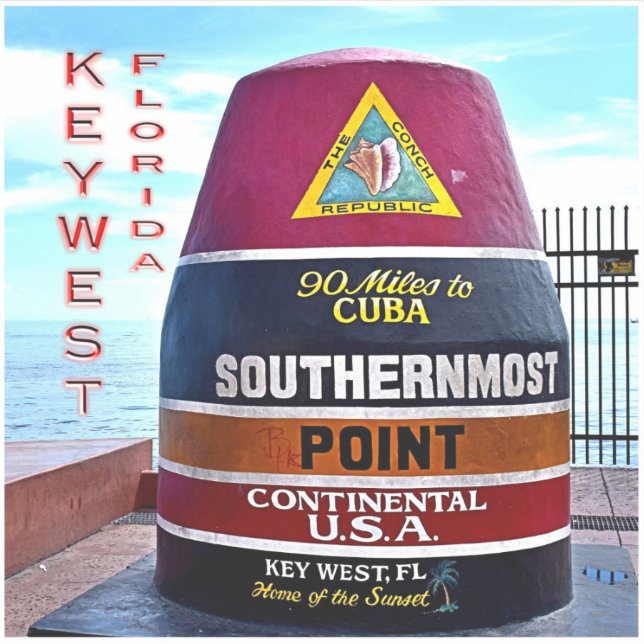 US Florida - Key West - Southernmost point buoy - (Front)