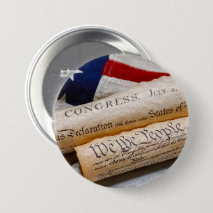 US Founding Documents 7.5 Cm Round Badge