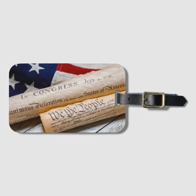 US Founding Documents Luggage Tag (Front Horizontal)
