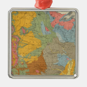 US Geological Map Metal Tree Decoration
