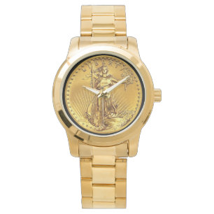 US High-Relie St.Gauden $20 Gold Coin Replica Watch