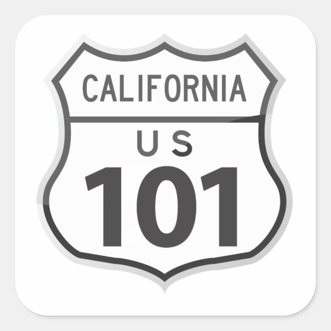 US Highway 101 California Road Trip Travel Sticker (Front)