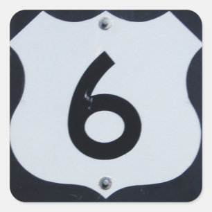 US Highway 6 Road Sign Sticker