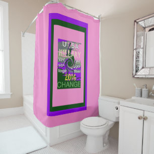 US Hillary Lovely stronger inspired design art Shower Curtain