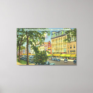 US Hotel Porch View of Main Street Canvas Print