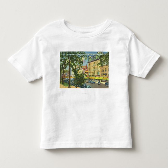 US Hotel Porch View of Main Street Toddler T-Shirt (Front)