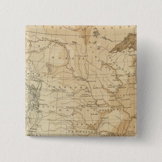 US Hypsometic Sketch 15 Cm Square Badge (Front)