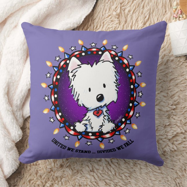 US July 4th Westie Cushion (Blanket)