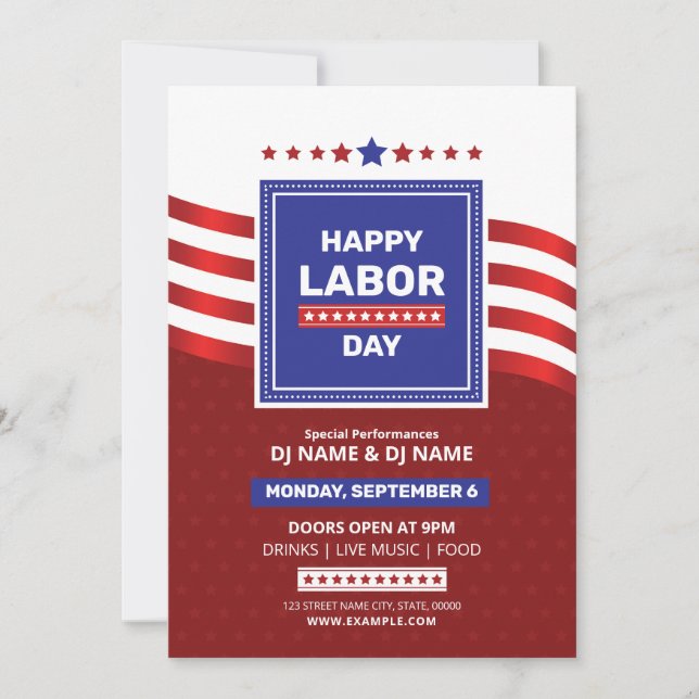 Us Labour Day Event Flyer Template (Front)