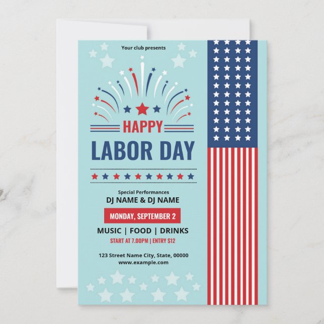 Us Labour Day Event Flyer Template (Front)