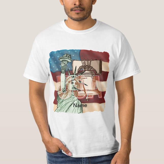 US Liberty Flag T-Shirt (Front)