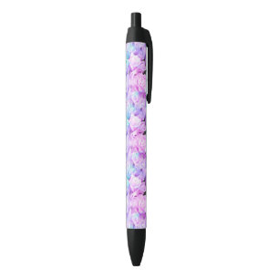 US Made Turquoise Pink Rose Ombre Floral Pen