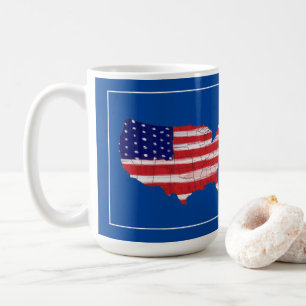 US Map And Flag Coffee Mug