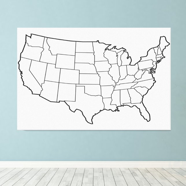 US Map Blank Outline United States 60x40 inch Photo Print (Creator Uploaded)