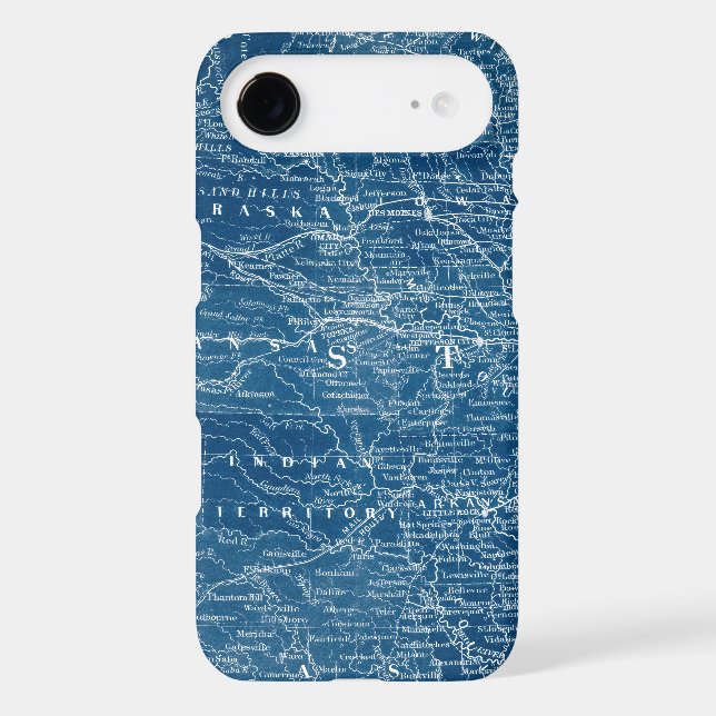 US Map Blueprint Case-Mate iPhone Case (Back)