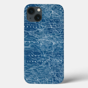 US Map Blueprint iPhone 13 Case